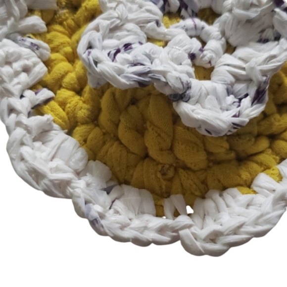 Recycled Crochet Plarn Upcycled Nylon Dish Scrubby - Picture 3 of 6